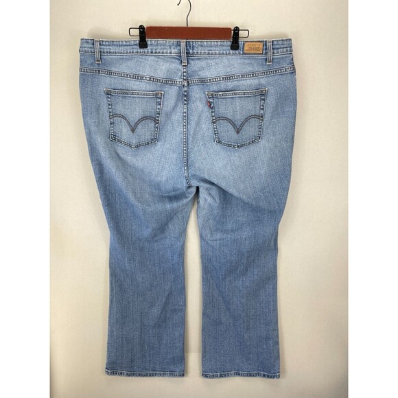 Levis 580 Boot Cut Denim Jeans Womens Size 45x29 Stretch Medium Blue Wash - Picture 2 of 7